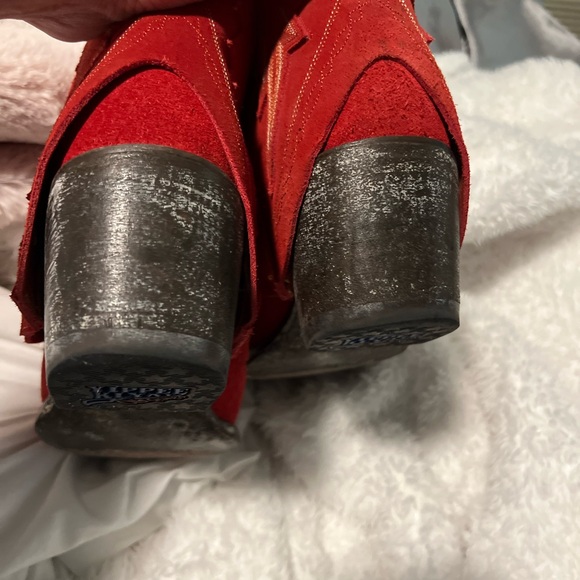 Gorgeous RED Old Gringo Fold Over boots - Picture 5 of 11